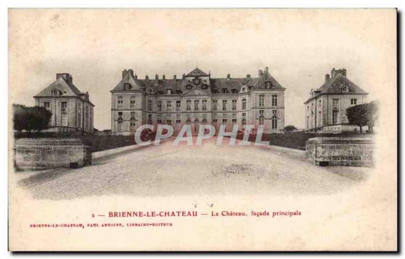 Old Postcard Brienne le Chateau Facade The main castle