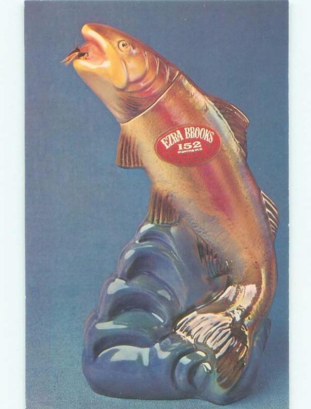 Pre-1980 Postcard - Ezra Brooks Fish Decanter - Not An Actual Decanter E5877