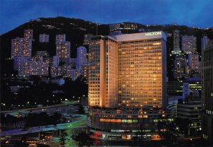 Beautiful, Hongkong Hilton, Hong Kong,Continental Size, Old Post Card