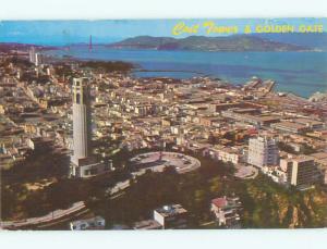 Pre-1980 AERIAL VIEW OF TOWN San Francisco California CA n3273