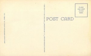 Sunny Isles Florida Backyard, Water, Palm Trees Linen Postcard