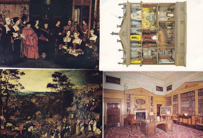Nostell Priory Yorkshire Library Dolls House Hans Holbein Painting 4x Postcard s