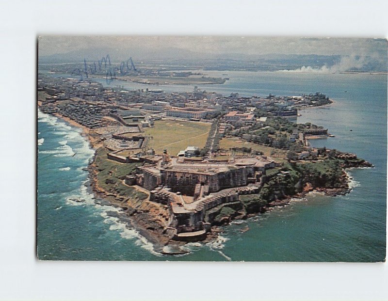 Postcard Fortress El Morro in Old San Juan, Puerto Rico