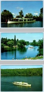 3 Postcards BRACEBRIDGE, Ontario Canada ~ THE MILDRED Tour Boat LAKE MUSKOKA