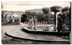 Old Postcard Morocco Casablanca (Morocco) Lyautey Park Basin