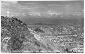 Santiago Chile View from San Cristobal Real Photo Antique Postcard J47229