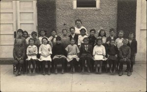 Gary or Altamont South Dakota SD Children School Photo c1910 Real Photo Postcard