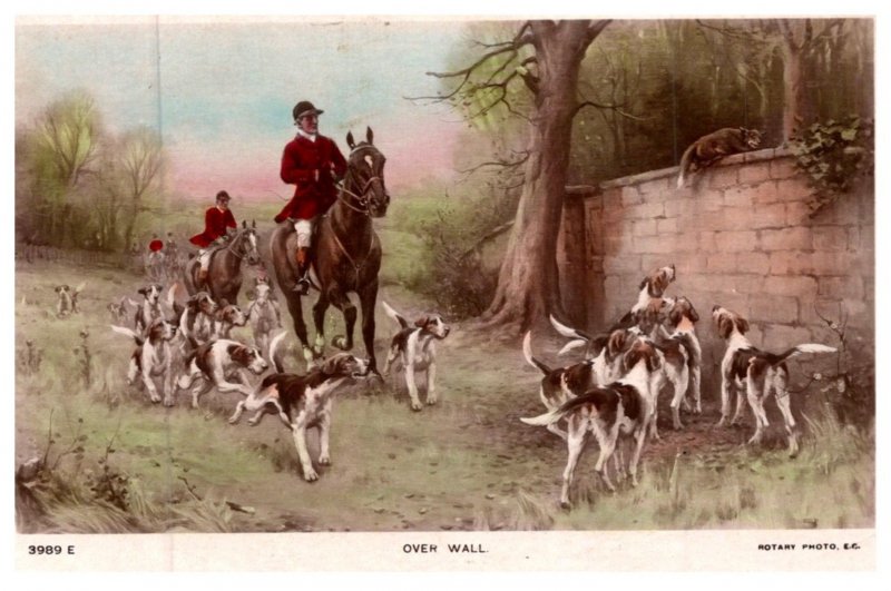 Dog , Over Wall ( Fox Hunt )