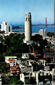 Vtg Coit Tower Golden Gate San Francisco Californina CA Unused Postcard