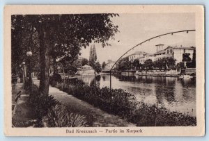 Germany Postcard Part of Kurpark  Bad Kreuznach 1945 Vintage Unposted