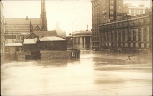 Dayton Ohio OH 1913 Flood Arcade Sign Real Photo Postcard