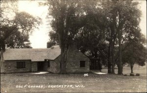Lancaster Wisconsin WI Golf Course Real Photo Vintage Postcard