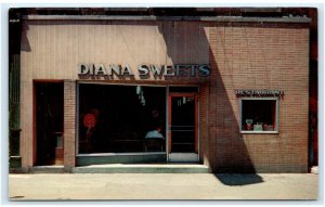 BROCKVILLE, Ontario, Canada ~ Roadside DIANA SWEETS Restaurant c1950s Postcard