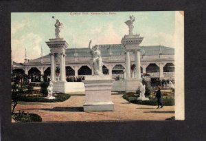 KS Carnival Park Statues Kansas City Kansas Vintage Postcard