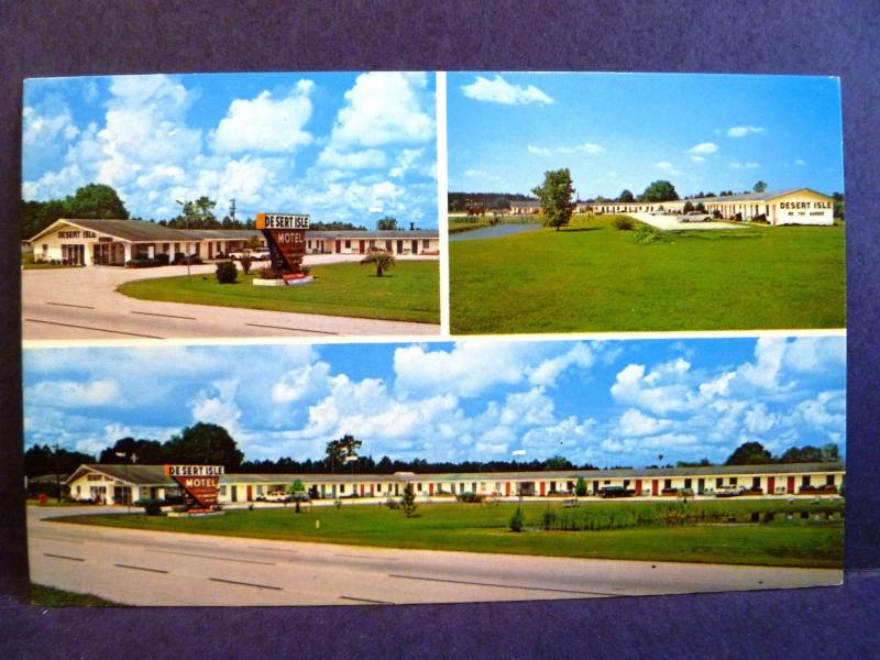 Postcard FL Lawtey Desert isle Motel