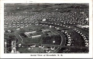 Aerial View of Riverdale ND c1954 Vintage Postcard Q42