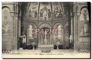 Old Postcard Agen Interior De La Cathedrale