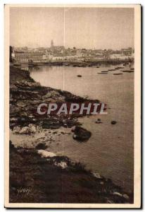 Old Postcard Brittany Douarnenez (Finistere) View from the hill of Plomarc pm