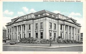 Murphysboro Illinois Jackson Court House Street View Antique Postcard K43767