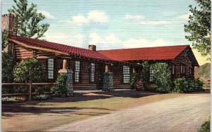 c1935 CODY WYOMING BUFFALO BILL'S MUSEUM UNPOSTED LINEN POSTCARD 41-120