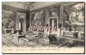 Old Postcard Paris Louvre Museum The furniture rooms