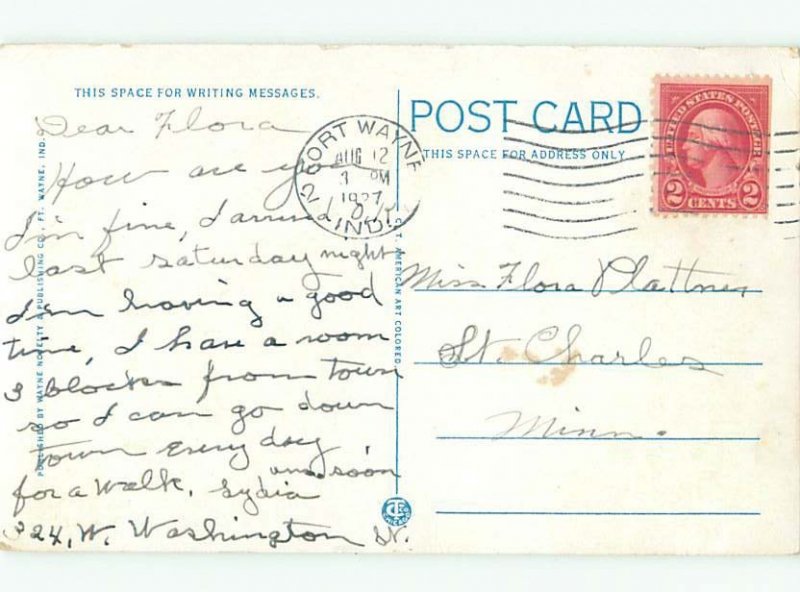 W-border PARK SCENE Fort Wayne Indiana IN AF7457