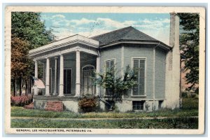 1925 General Lee Headquarters Building US Flag Petersburg Virginia VA Postcard