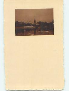 1922 rppc BUILDING ALONG THE SHORELINE Stockholm Sweden HM1543