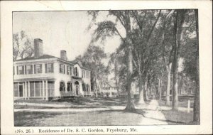 FRYEBURG ME Residence of Dr Gordon c1905 Postcard