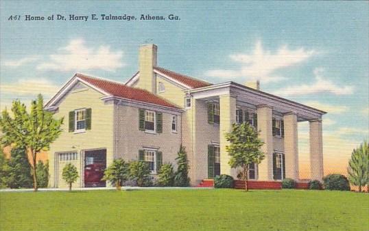 Home Of DR Harry E Talmadge Athens Georga