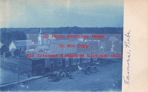 NE, Tamora, Nebraska, Cyanotype RPPC, Street Scene, Business Section,Post Office