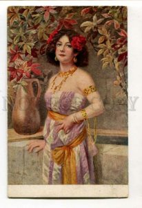 3107769 BELLY DANCER by WORBING vintage colorful Russian PC