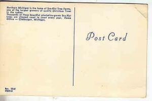US - Michigan Christmas Tree Farm Ad Post Card