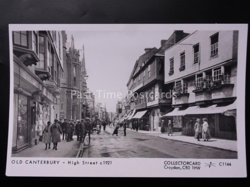 Kent: Old Canterbury High Street (c1921) by Collectorcard, Croydon C1144