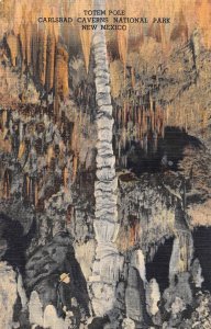 Totem pole, Carlsbad Caverns National Park, New Mexico, Early Postcard, Unused