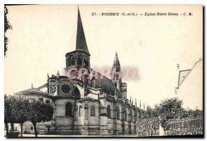 Old Postcard Poissy S and O Notre Dame Church