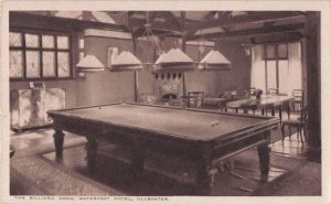 Billiard Room Watersford Hotel Ullswater Cumbria Old Postcard