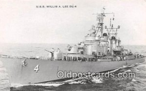 USS Willis A Lee DL4 US Atlantic Fleet Unused 