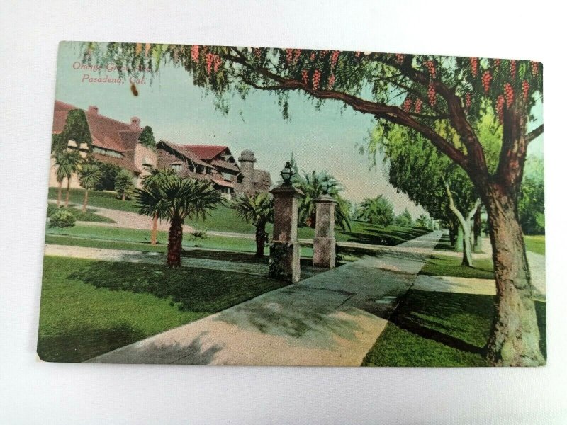 Vintage Postcard 1910's Orange Grove Ave Pasadena California CA