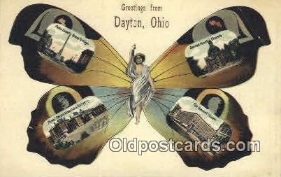 Greetings from Dayton, Ohio, USA Old Vintage Antique Postcard Post Card  Gree...