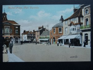 Buckinghamshire HIGH WYCOMBE Market Place c1906 Postcard by Valentine