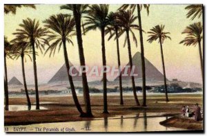 Postcard Ancient Egyptian Pyramids of Giza Egypt The