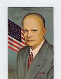 Postcard Dwight D. Eisenhower, 34th U. S. President By Morris Katz