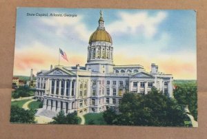 UNUSED .01 LINEN POSTCARD - STATE CAPITOL , ATLANTA, GA