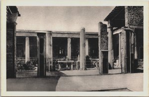 Italy Pompei, Pompeii Casa dei Vettii Interno Vintage Postcard C137