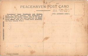 BR95699 peacehaven hotel peacehaven 6 and gardens postcard painting   uk