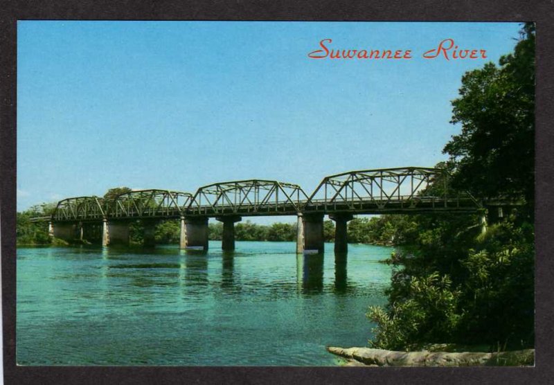 FL Suwannee River Bridge Fannin Springs Florida Postcard