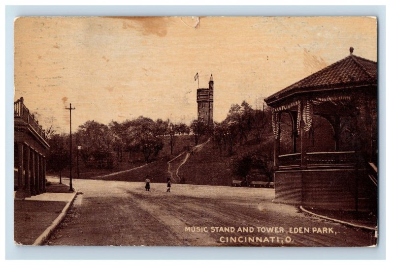 C. 1910 Eden Park Cincinnati Ohio Postcard P191E