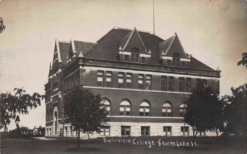 Real Photo Postcard Buena Vista College in Storm Lake, Iowa~121687