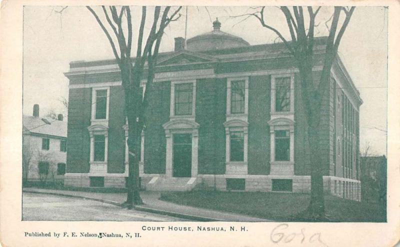 Nashua New Hampshire Court House Antique Postcard K9495